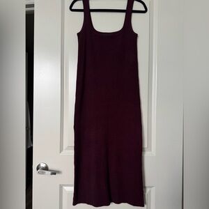 Lucy Paris burgundy sweater dress